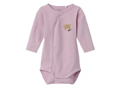 Name It body wrap mauve mist med bamse